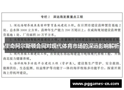 里奇阿尔斯顿合同对现代体育市场的深远影响解析