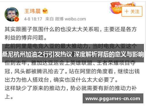 桑尼杭州加油之行引发热议 深度解析背后的意义与影响